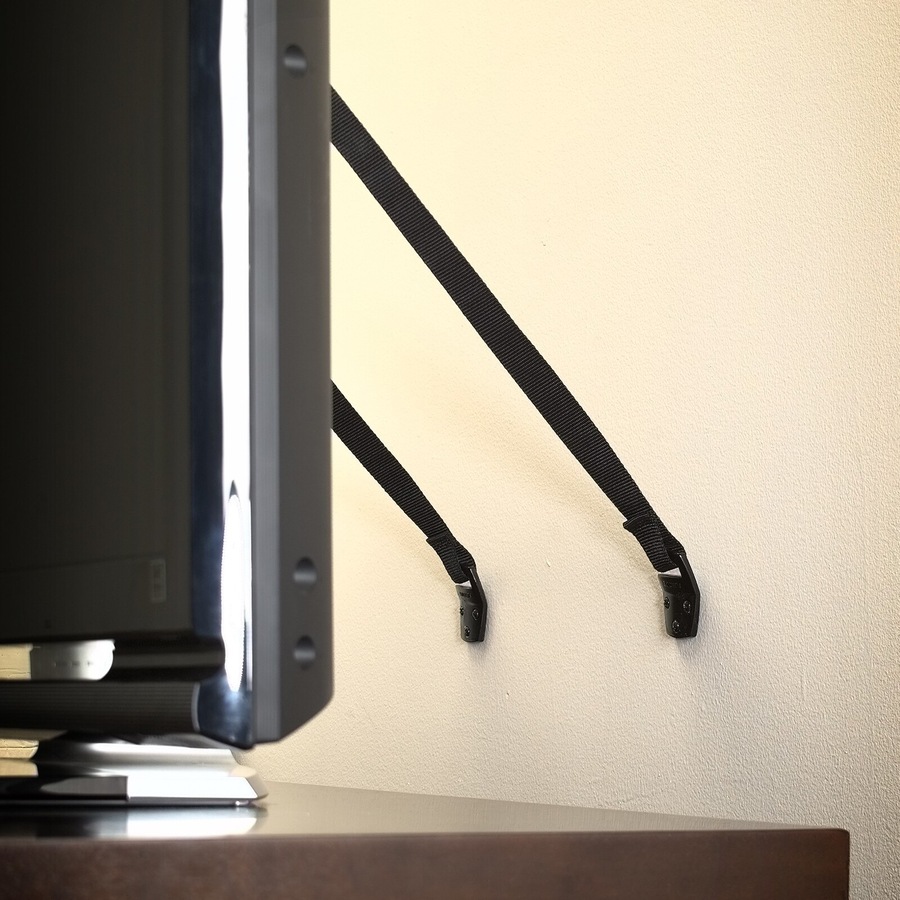 BabyDan Anti-Tip Baby/Infant Protection Safety Secure Straps For Television BLK