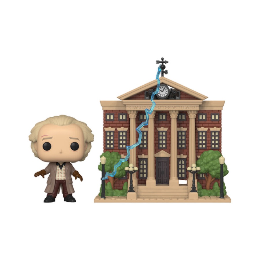 Back to the Future 3.7'' Doc with Clock Tower Pop Town Figure Collectable Toy