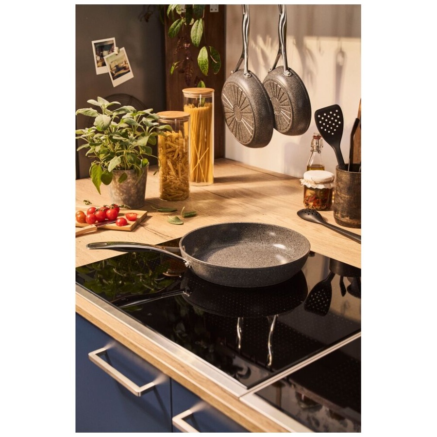 Ballarini Salina Frypan Ceramic Titanium Non-Stick Induction Pan 24cm Grey