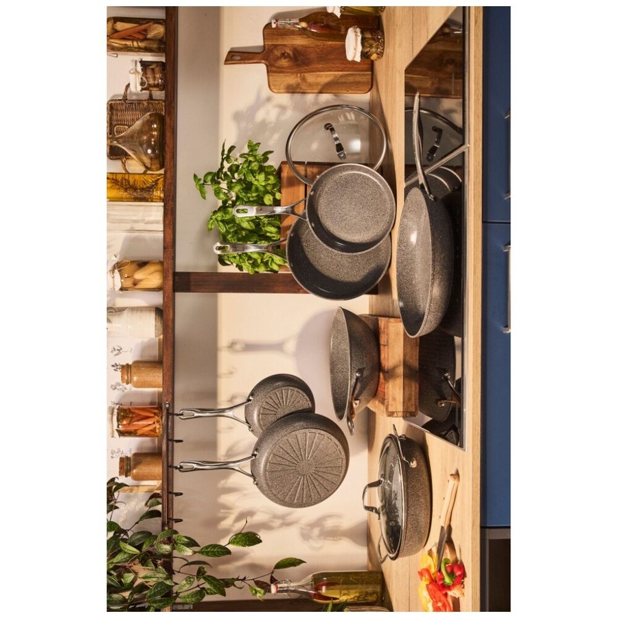 Ballarini Salina Frypan Ceramic Titanium Non-Stick Induction Pan 24cm Grey