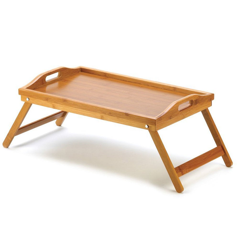 Bamboo Folding Food/Breakfast/Dinner Bed Tray Lap Desk Serving/TV Table