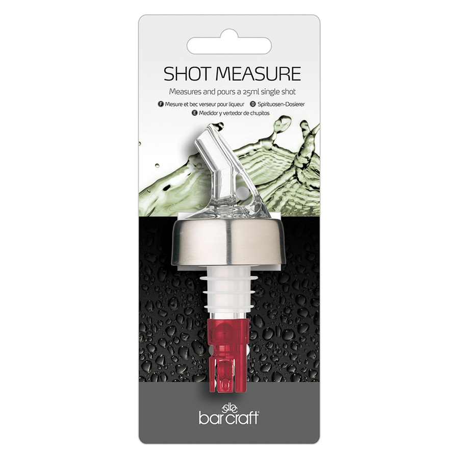 Barcraft 25ml Shot Measure Pourer & Drinks/Liquor Bottle Dispenser/Stopper