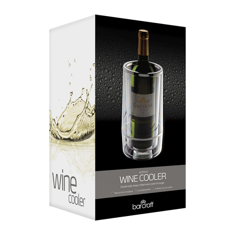 Barcraft Double Wall Acrylic Tabletop Wine Bottle Cooler/Chiller Bucket/Tub
