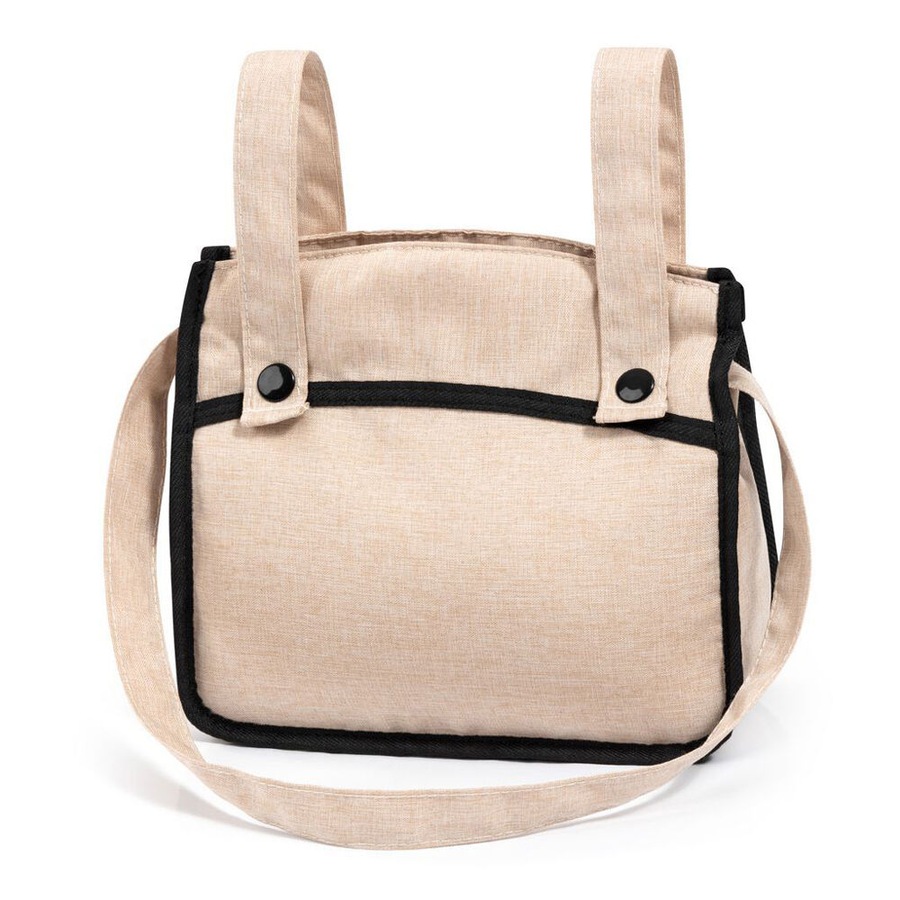 Bayer XEO Doll Pram Pretend Play Kids Stroller Beige with Black Frame & Trim