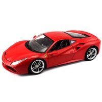 Bburago 1:18 Ferrari Race & Play 488 GTB Diecast Car Vehicle Toy Kids 3y+ Red