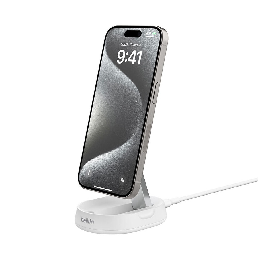 Belkin BoostCharge Pro 15W Convertible Magnetic Charging Stand w/ Qi2 White
