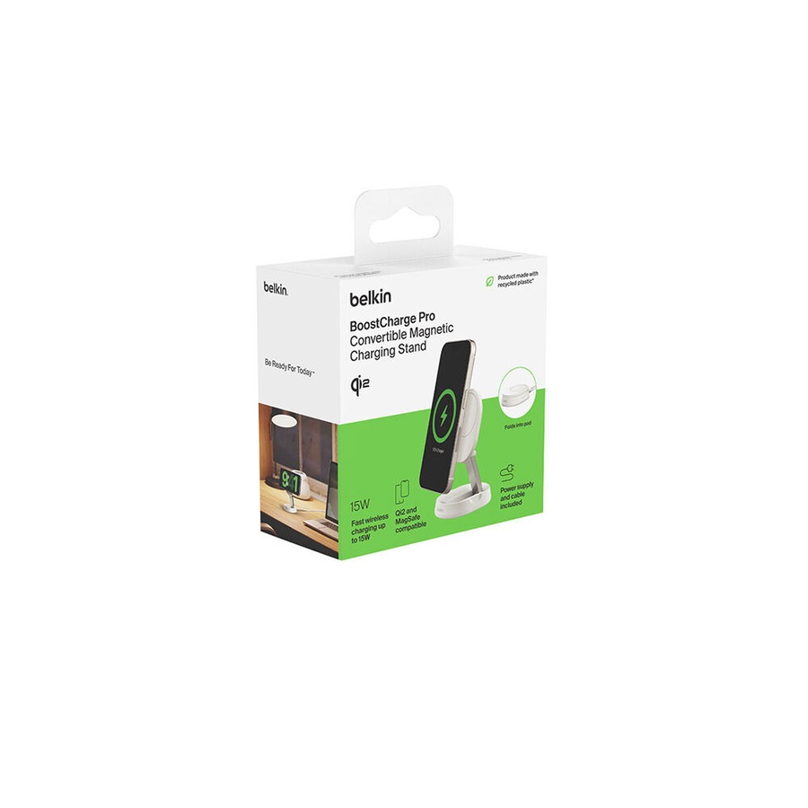 Belkin BoostCharge Pro 15W Convertible Magnetic Charging Stand w/ Qi2 White