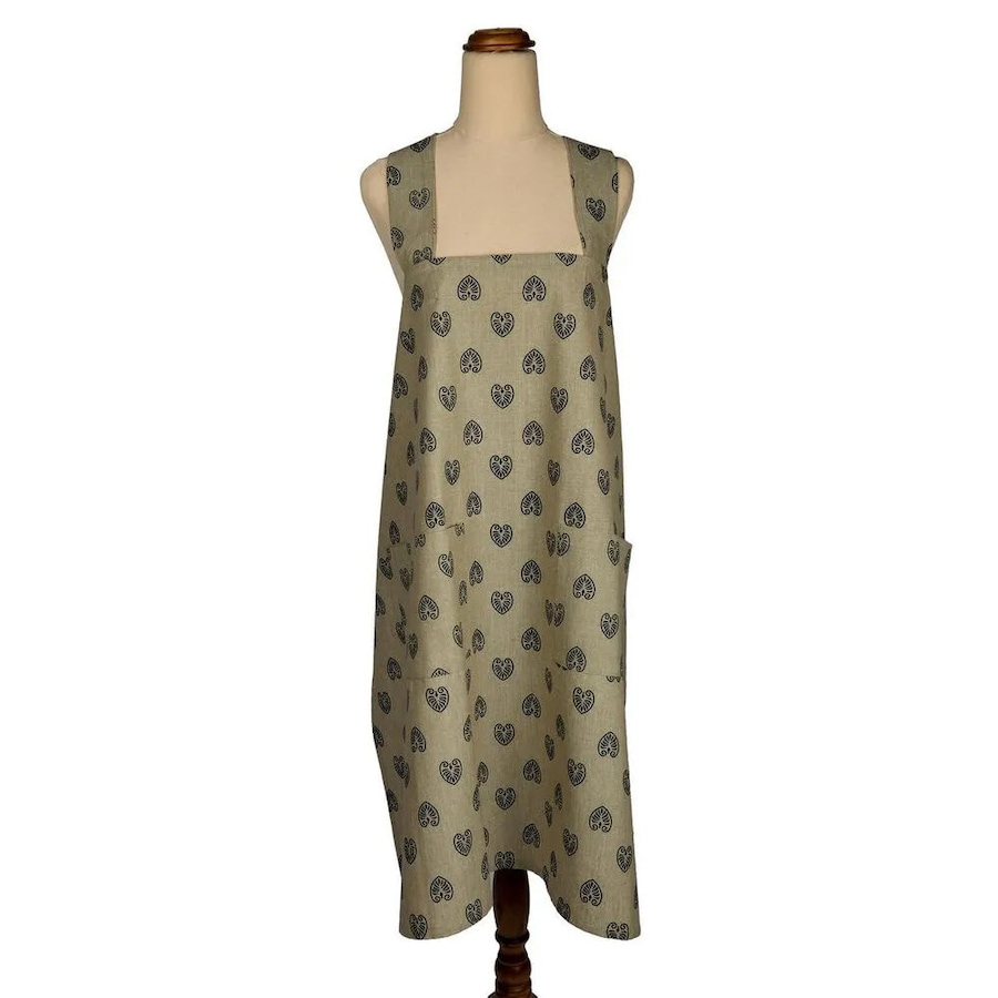Belle Mandalay Cotton 90x80cm Apron Kitchen/BBQ/Baking Cooking Accessory Navy