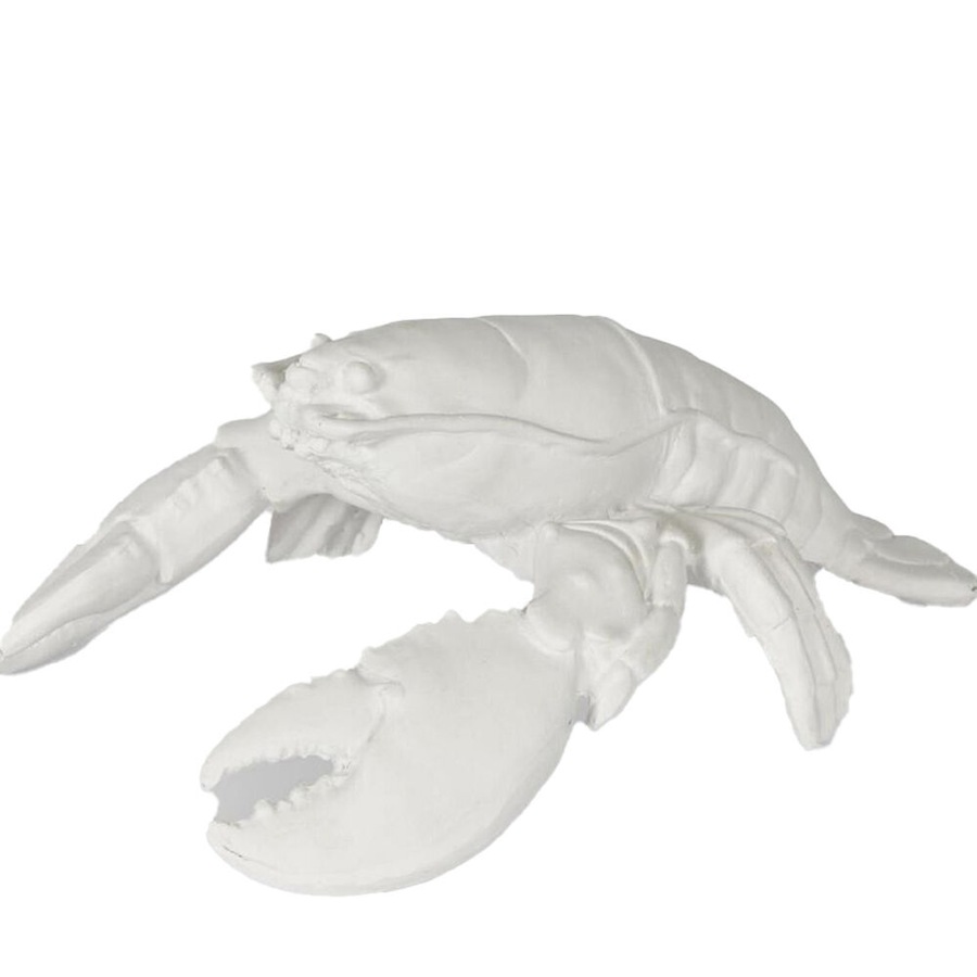Belle Polyresin Larry Lobster Sculpture/Ornament Home Decor 24.5x17.5cm White