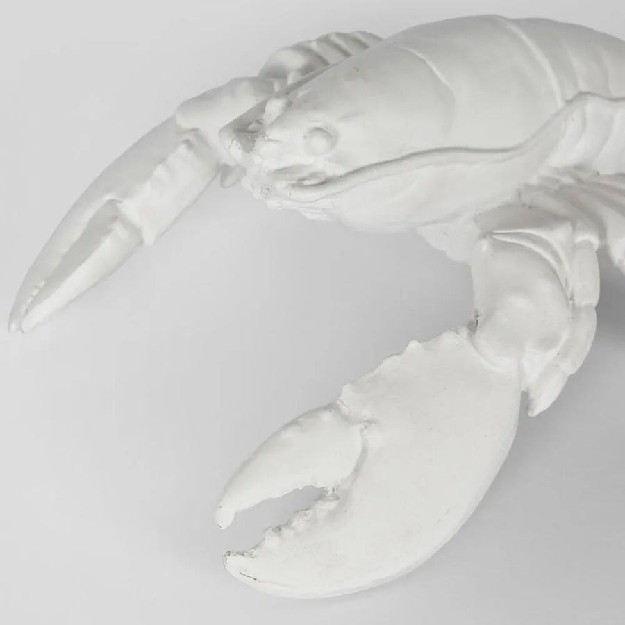 Belle Polyresin Larry Lobster Sculpture/Ornament Home Decor 24.5x17.5cm White