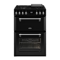 Belling Mini Richmond 60cm/123L Dual Fuel Range Cooker Electric Oven Grill Black