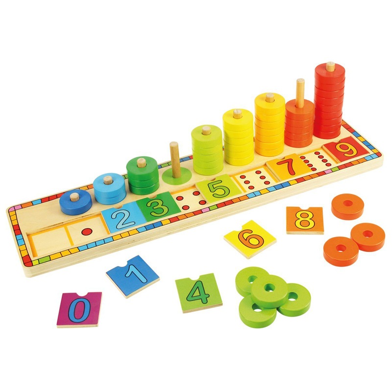 Buy Bigjigs Toys Wooden 42.5cm Learn To Count Number Puzzle Kids ...