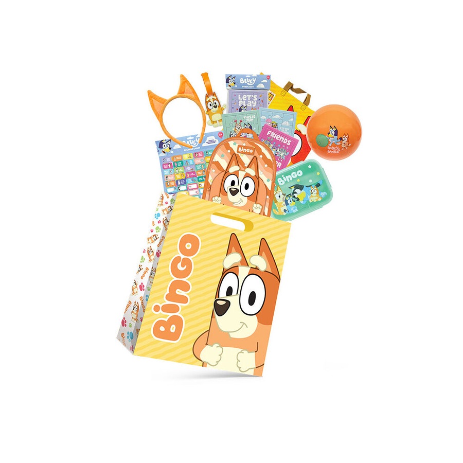 Bingo Showbag for Bluey Fans with Backpack, Bento Box, Ball - 3y+