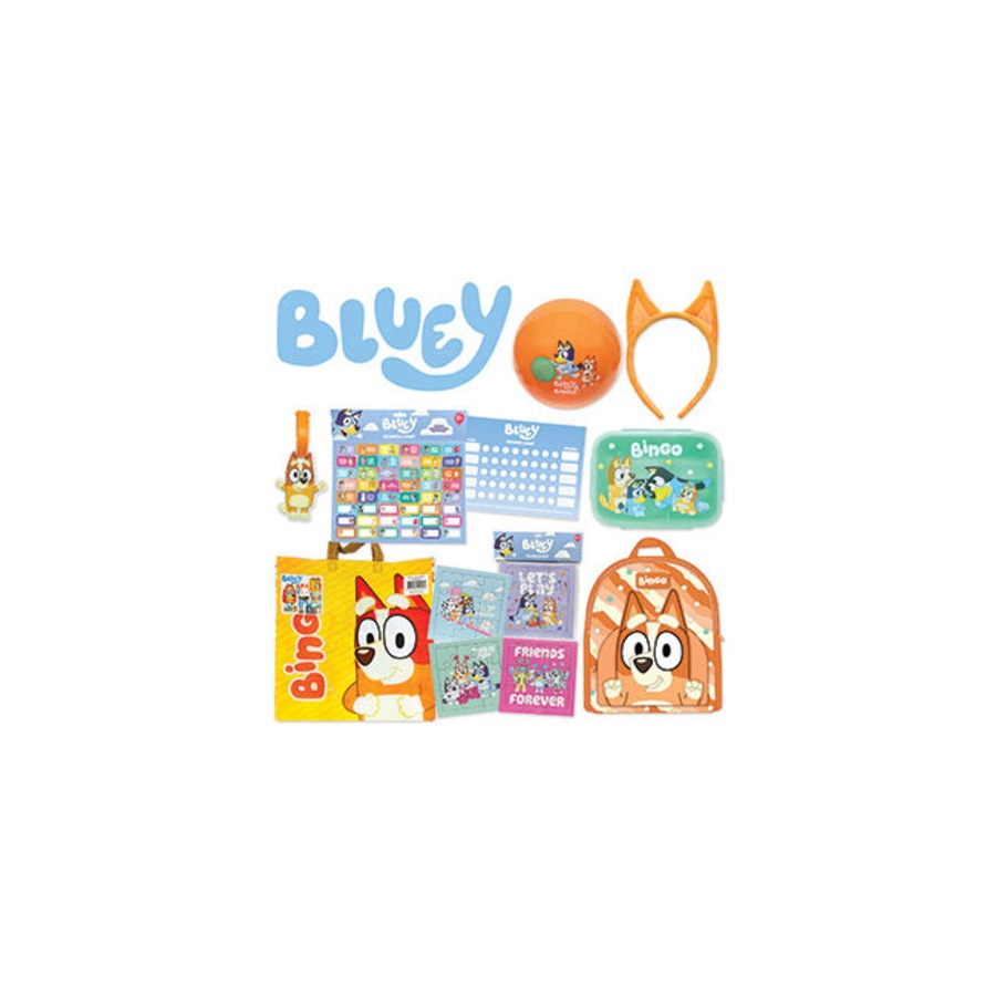Bingo Showbag for Bluey Fans with Backpack, Bento Box, Ball - 3y+