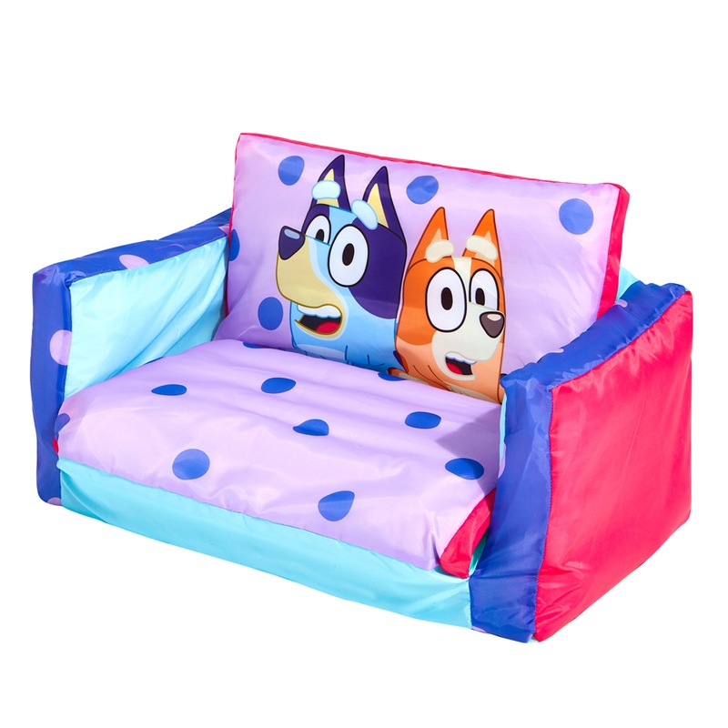 Bluey Inflatable Flip Out Mini Sofa Bed Chair 68cm Kids Toddlers Indoor Camping Mydeal Bluey Inflatable Flip Out Mini Sofa Bed, Toddler Flip Out Sofa Bed