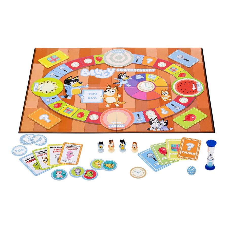 Bluey Scavenger Hunt Kids/Childrens Family Team Card Based Board Game 3y+