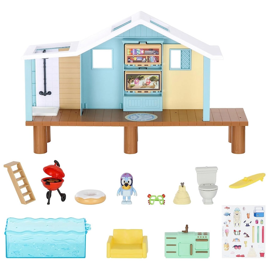 Bluey Ultimate Beach Cabin Adventures Kids/Childrens Toy Playset 3y+ Season 9