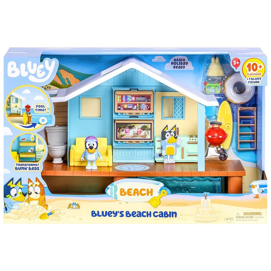 Bluey Ultimate Beach Cabin Adventures Kids/Childrens Toy Playset 3y+ Season 9