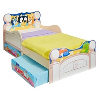 Bluey Wooden 140cm Toddler/Children Single Bed w/ 2x Under Bed Storage Drawers