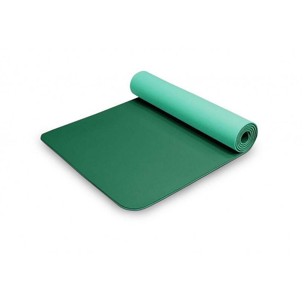 Bodyworx TPE Roll-Up Portable Two-Tone Green Yoga/Pilates Gym Workout Mat Australia