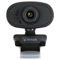 Bonelk USB Webcam Clip-On 720P Web Camera w/ Microphone for PC/Computer Black