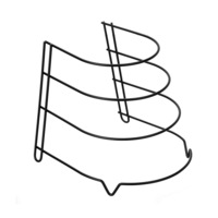 Boxsweden 27cm Wire Frypan Organiser/Rack Kitchen Storage 4 Tier Assorted
