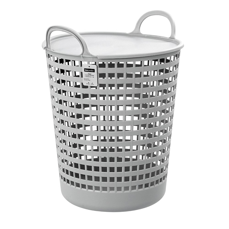 Boxsweden 38L/40x52.3cm Flexible Laundry Basket Lidded Clothes Storage Asst