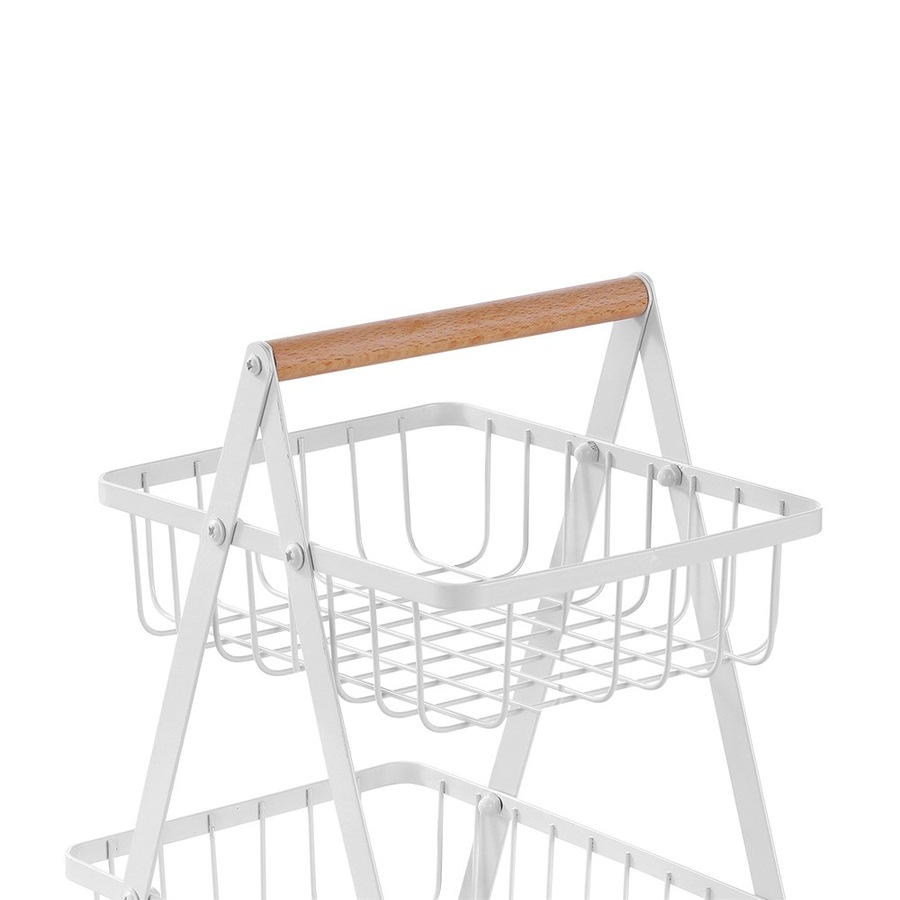 Boxsweden White Wire 2 Tier Kitchen Bench Top Stand Storage Rack 27 x 18 x 29cm