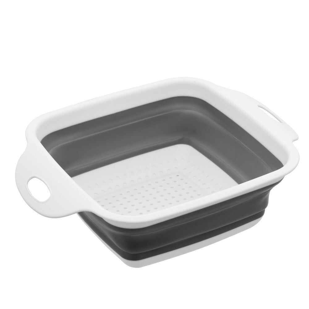 Boxsweden 28.5cm Foldaway/Collapsible Square Strainer/Foldable Storage White