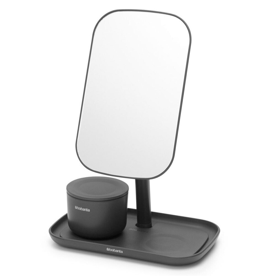 Brabantia 28.3cm Makeup Beauty Vanity Desk/Table Mirror w/Storage Tray Dark Grey