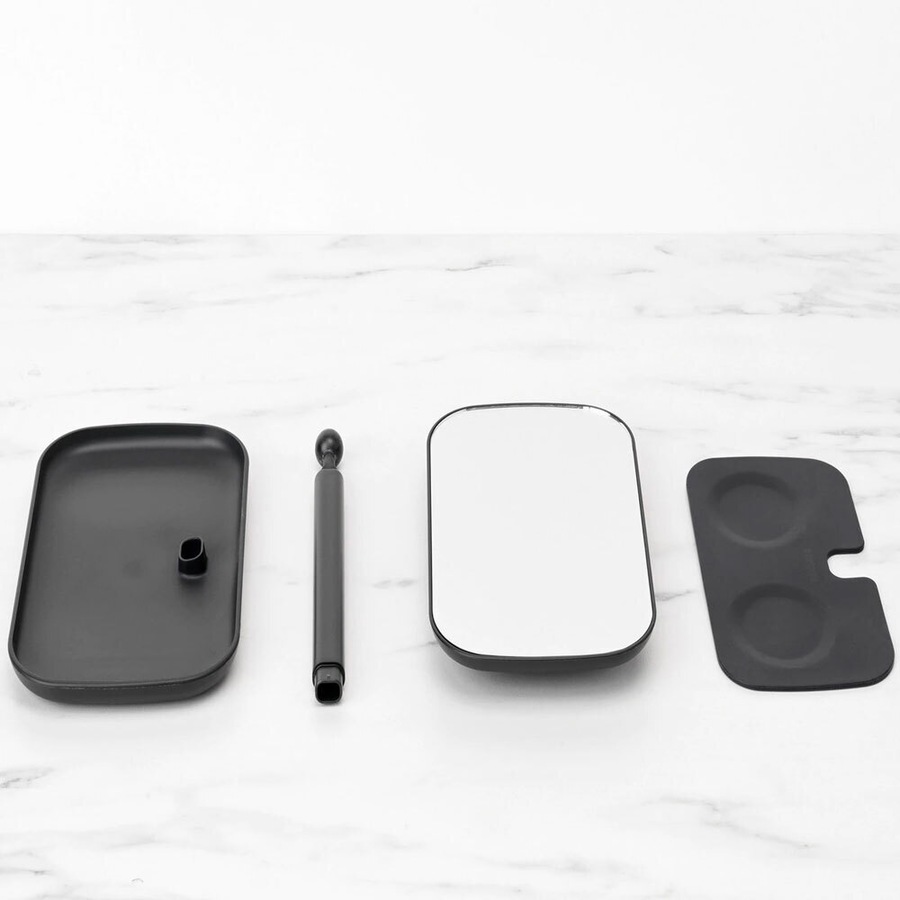 Brabantia 28.3cm Makeup Beauty Vanity Desk/Table Mirror w/Storage Tray Dark Grey