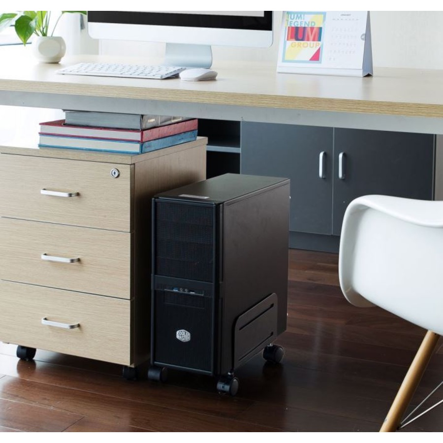 Brateck Black Mobile Stand f/Most Atx Cases 119-209mm Computer/Tower/Desktop