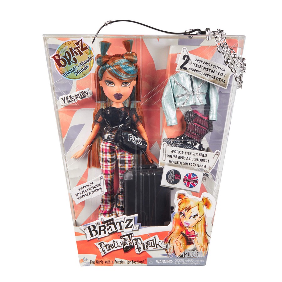 Bratz Pretty 'N' Punk Fashion Dress Up Kids Play Dolll Yasmin w/Poster 29cm 6+