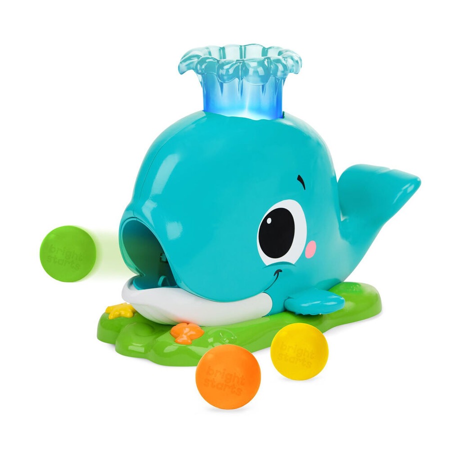 Bright Starts Silly Spout Whale Ball Popper Baby Toy w/Lights & Sounds 6m+