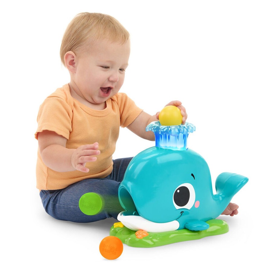 Bright Starts Silly Spout Whale Ball Popper Baby Toy w/Lights & Sounds 6m+