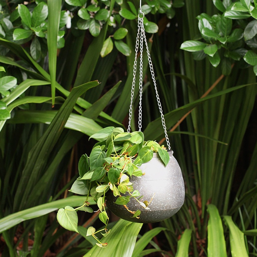 Bronrob Metal Hanging Planter 82cm Home/Garden Decor Outdoor Ornament 82x28cm