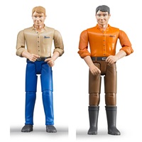 Bruder Bworld Light Skin Man Blue & Brown Jeans Figurine Set Kids Toy 4y+
