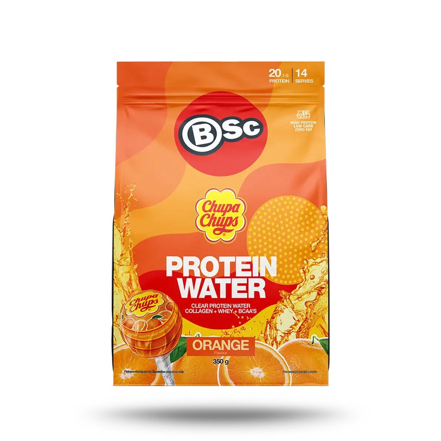 BSc x Chupa Chups Protein Water Drink Mix Post Workout 14 Serves 350g Orange