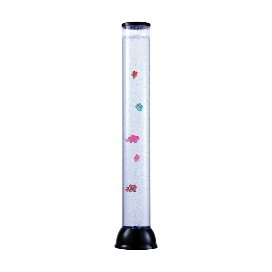 Bubbling Kids Novelty Fish Aquarium Bedroom Tall Night Light Up Lava Lamp Set