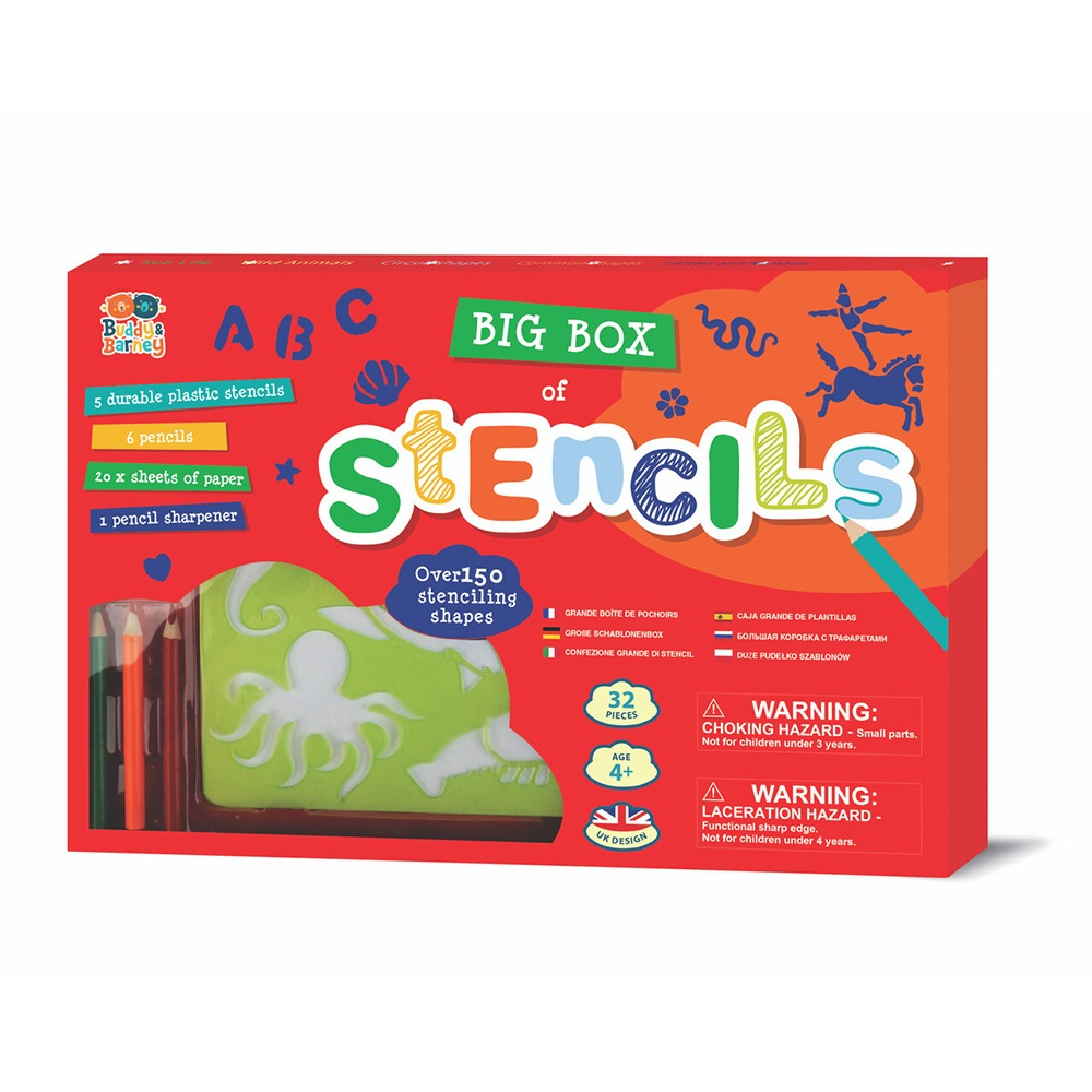 Buy Buddy & Barney Big Box Of Stencils For All Kids/Children 3y+ Art ...