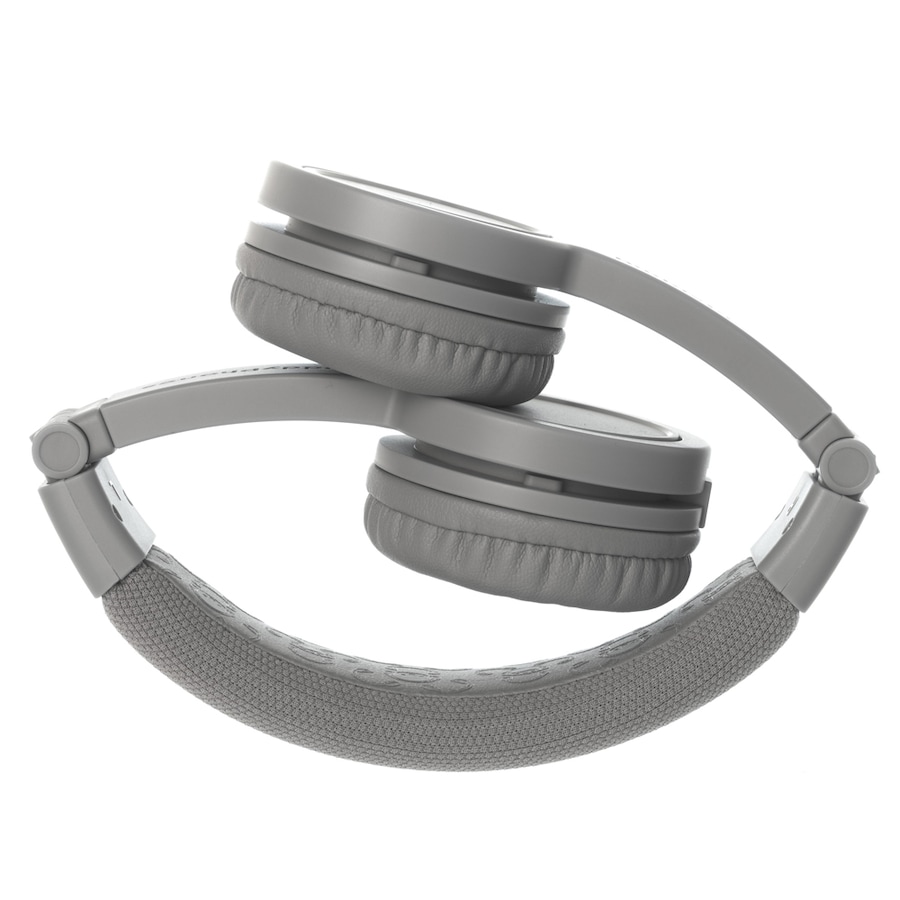 BuddyPhones Explore Plus Kids Wired Headphones/Headset w/ Stickers Grey Matter