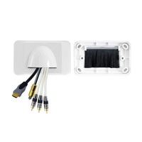 PRO2 White Low Profile Front Bullnose Wall Plates Cover Inwall Cable Management