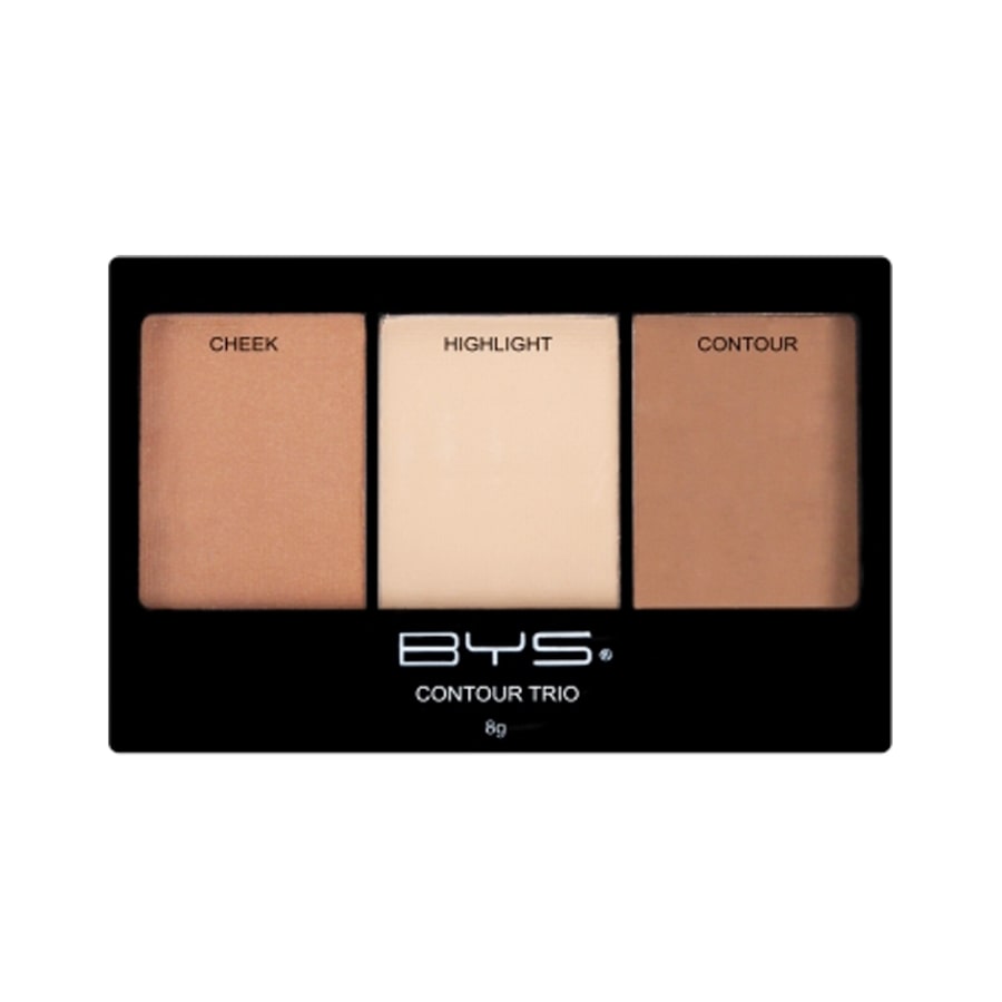 BYS Contour 8g Palette Trio Sassy Face Highlight Makeup Cosmetics w/ 3 Shades