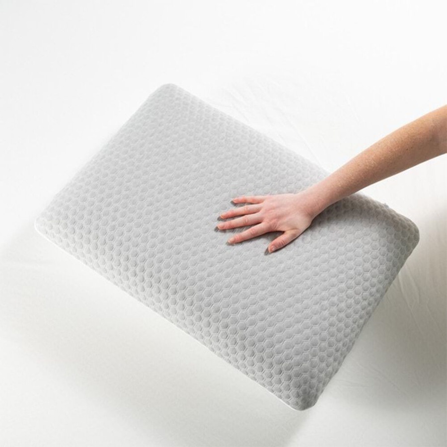 Cannigvale Deluxe Dual Comfort Memory Foam Sleep Pillow Rectangle White/Grey