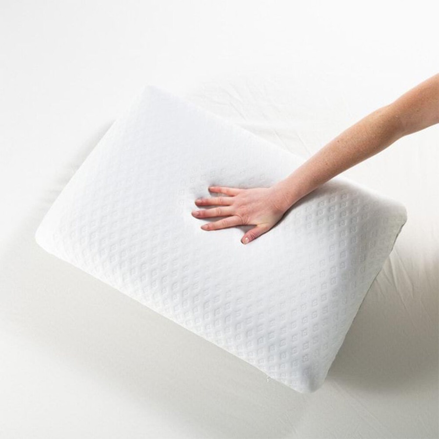 Cannigvale Deluxe Dual Comfort Memory Foam Sleep Pillow Rectangle White/Grey