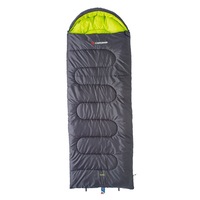 Caribee Glacial 230cm Bay Jumbo Sleeping Bag 0C for Camping/Hiking Charcoal GRY