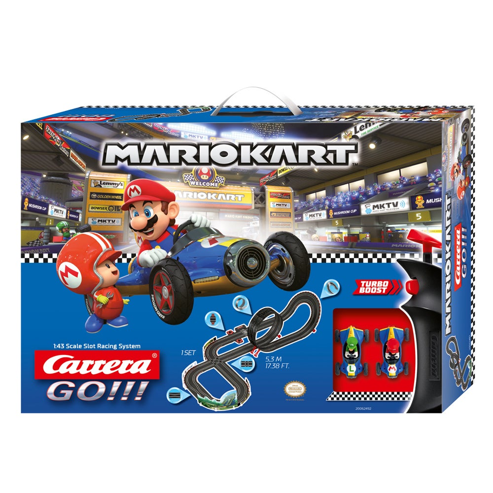 Carrera 5.3m Go Nintendo Mach 8 Mario Kart 8 Slot Car Racing Tracks Kids Toy 6y+