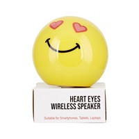 Carter Emoticon Audio Portable Wireless USB Bluetooth Speaker Heart Eyes Yellow