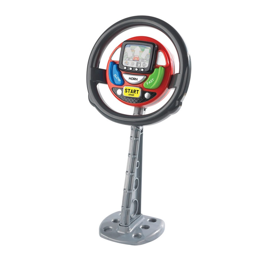 Casdon Sat Nav Steering Wheel Role-play Interactive Driving Toy Kids 3y+ Black