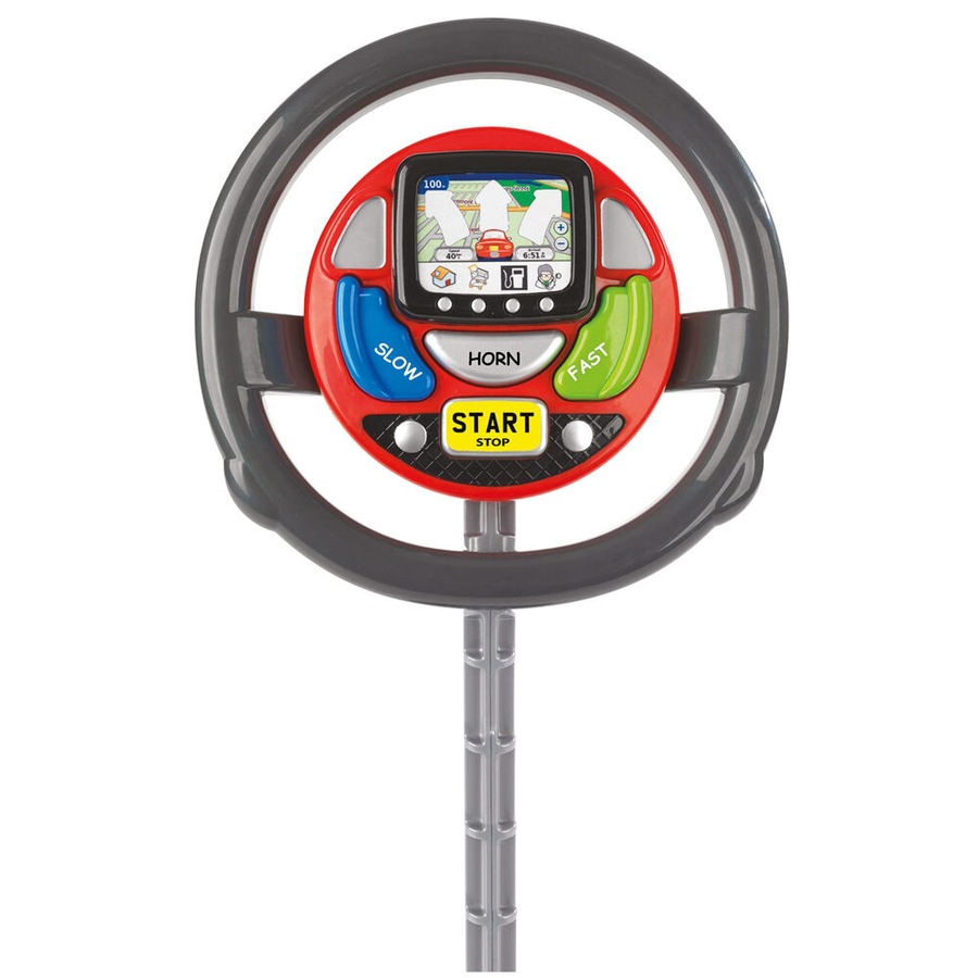 Casdon Sat Nav Steering Wheel Role-play Interactive Driving Toy Kids 3y+ Black
